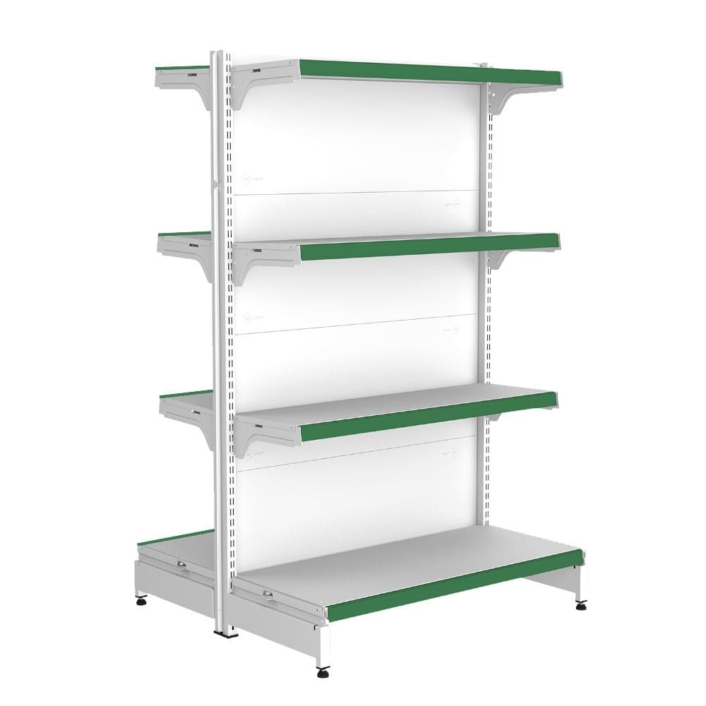 Gondola Centro 137 FIT Inicial Branco 8 Bandeja Pe Verde