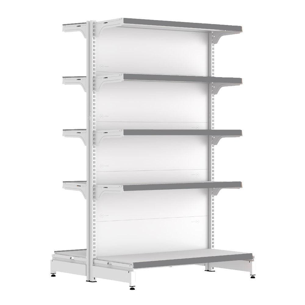 Gondola Centro 170 FIT Inicial Branco 10 Bandeja Pe Cinza