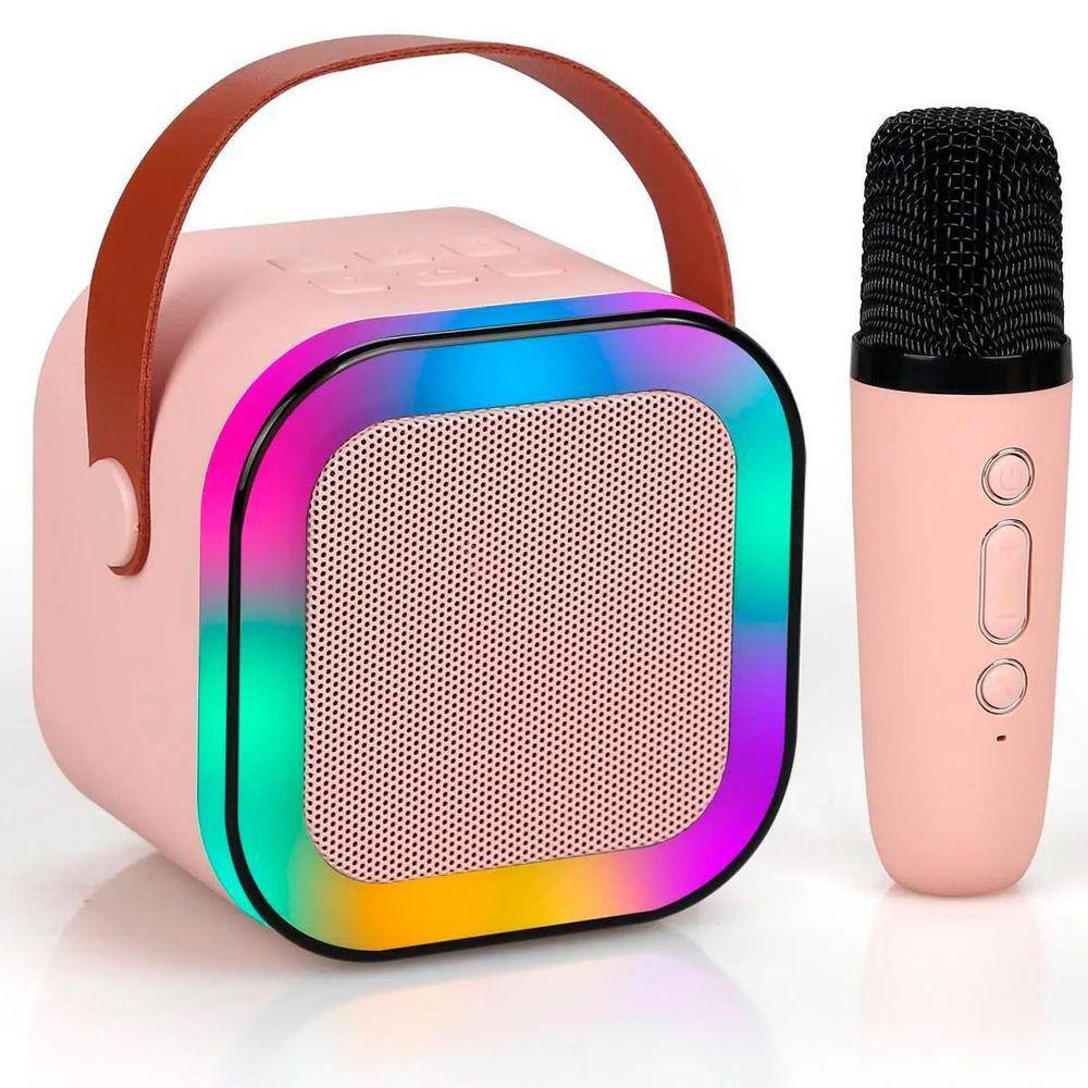 Caixinha Som Karaokê Infantil Microfone Sem Fio Bluetooth