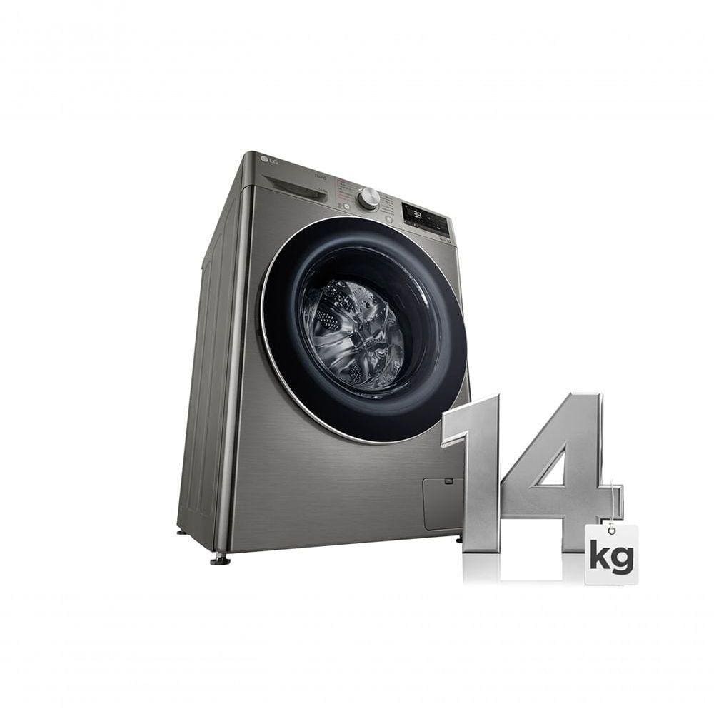 Lava e Seca Smart LG VC2 14kg Inox Look Com Inteligência Artificial AI DD CV9014PC2110V