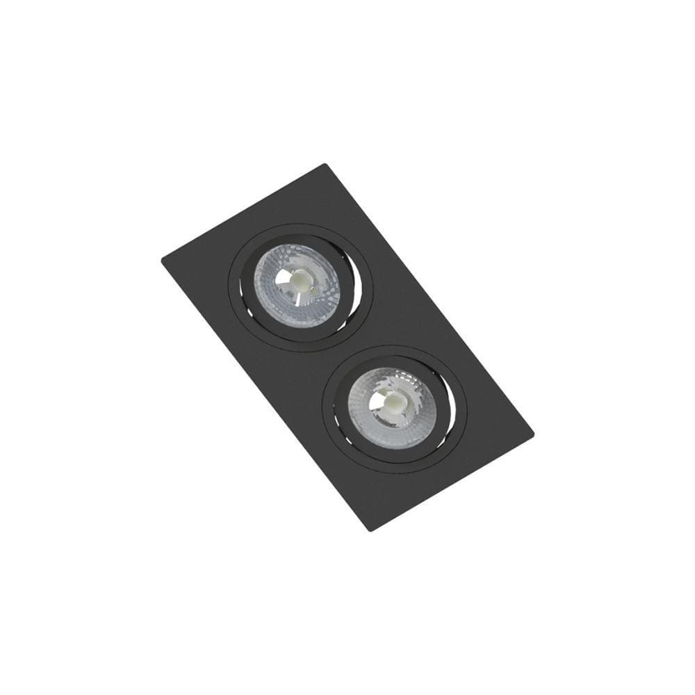 Spot De Embutir Plano Save Energy Para 2 Lâmpadas Par 20 E27