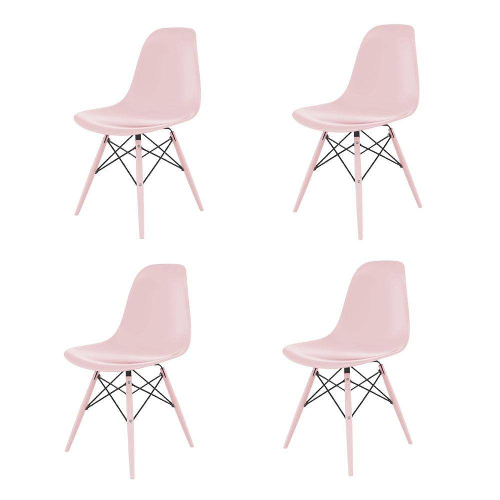 Cadeira para Sala de Jantar Eames Pp Dsw Inj Rosa