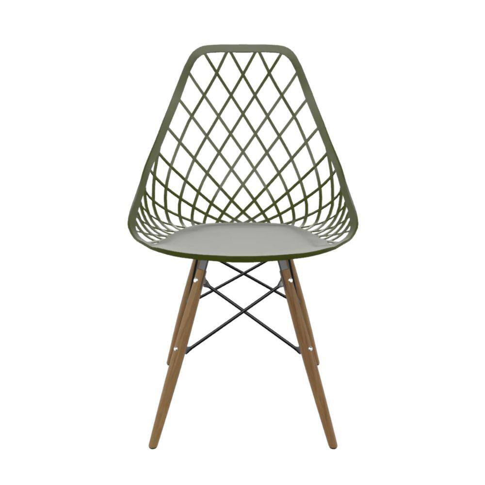 Cadeira para Sala de Jantar Kayla Dsw Verde Militar