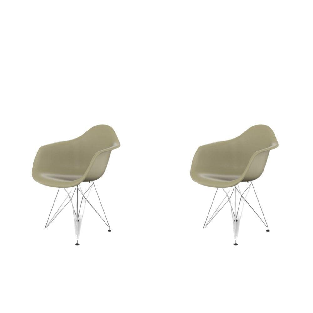 Cadeira para Sala de Jantar Arm Eiffel Cinza