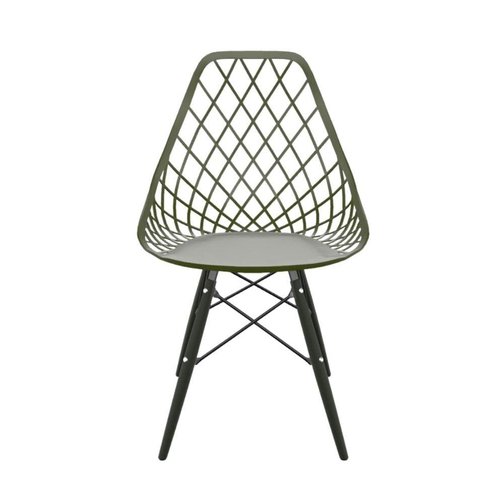 Cadeira para Sala de Jantar Kayla Dsw Inj Verde Militar