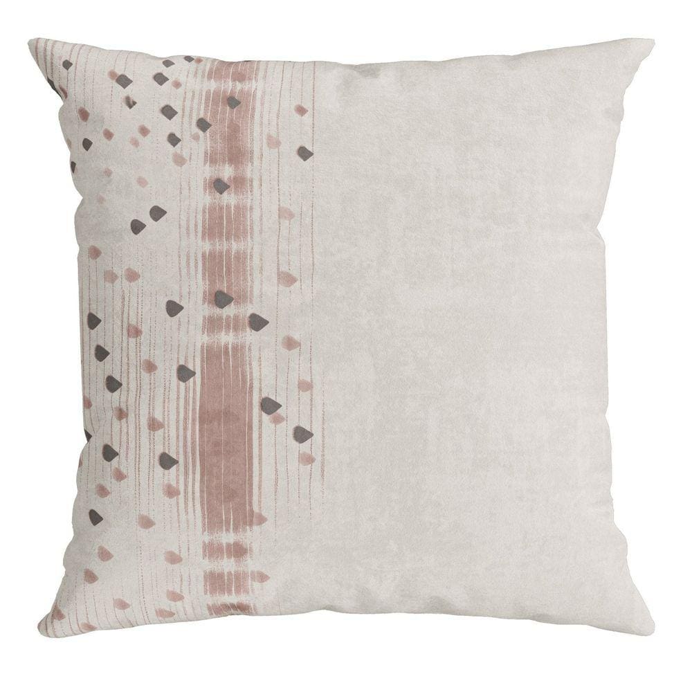 Capa Veludo Luxor 312 com Bordado 43 Cm X 43 Cm Rose/Cinza