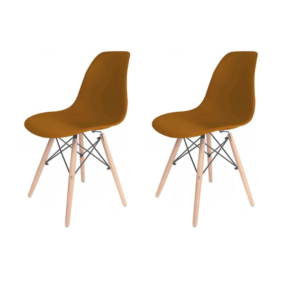 Cadeira para Sala de Jantar Eames Pp Dsw Tangerina