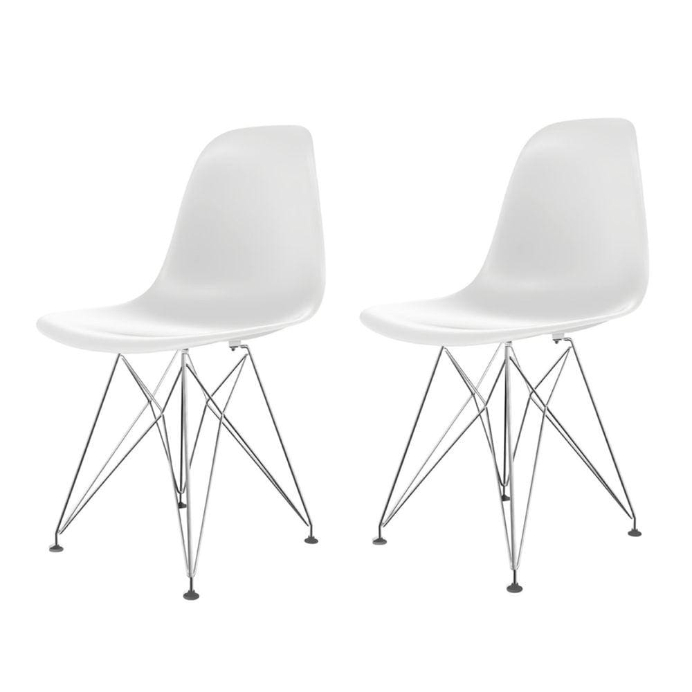Cadeira para Sala de Jantar Eames Pp Eiffel Branco