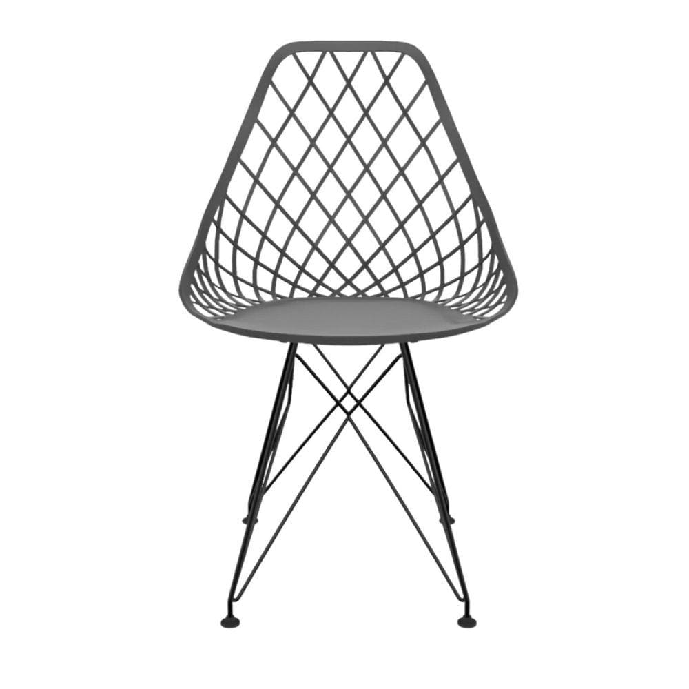 Cadeira para Sala de Jantar Kayla Eiffel Cinza Brasão