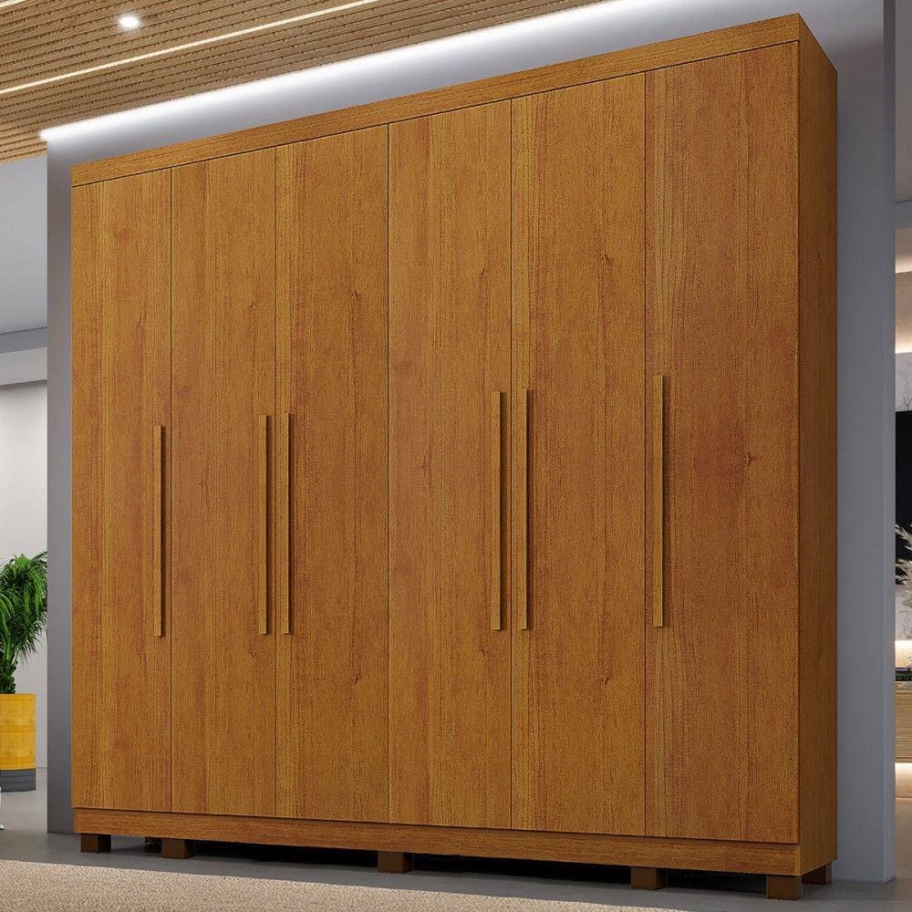 Guarda-Roupa Casal Bari 6 Portas 6 Gavetas Cinamomo - Panorama Móveis