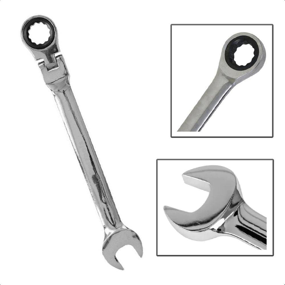 Chave Combinada Catraca Cabeça Articulada 11mm Cromo Vanádio