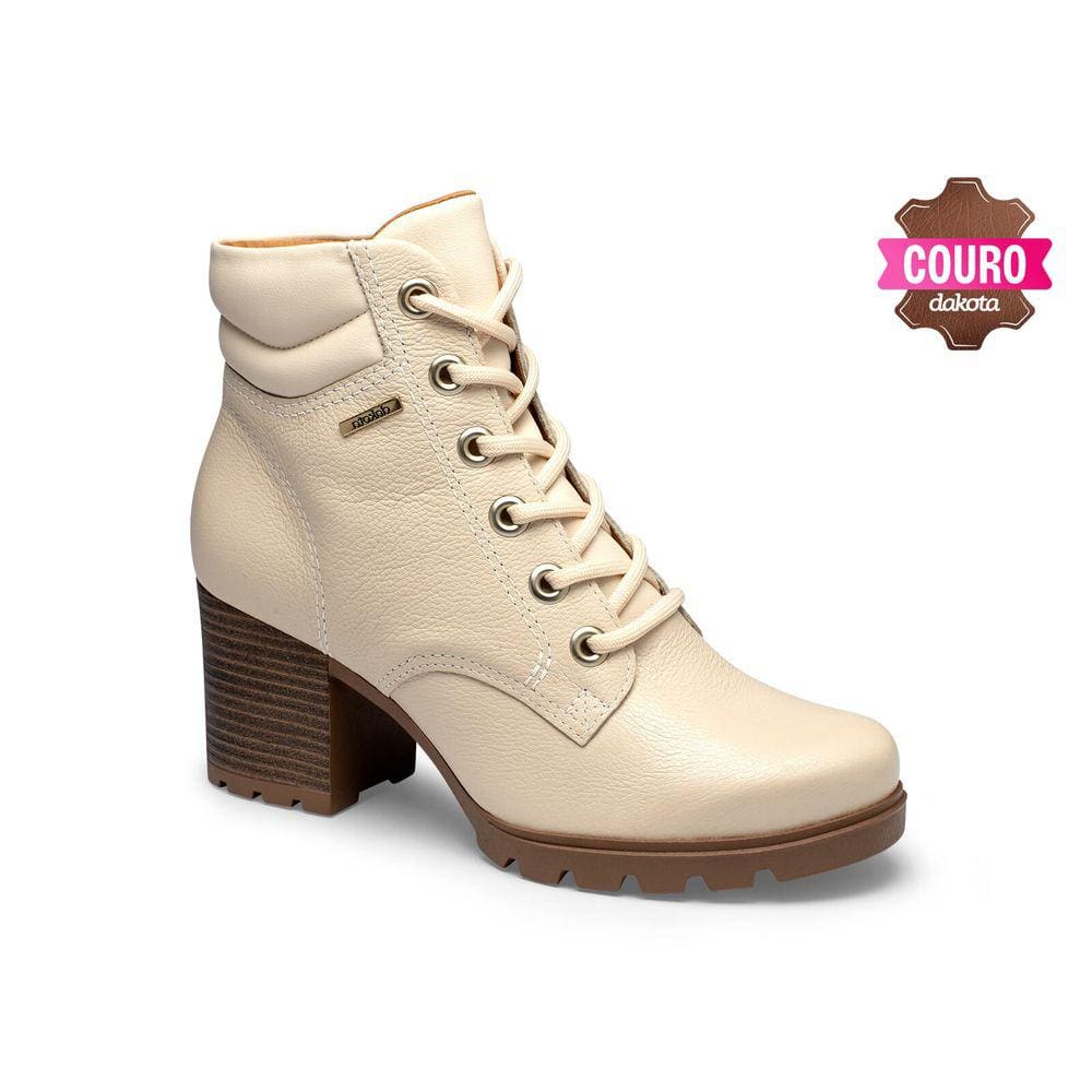 Bota coturno Dakota cano curto de couro tratorada G9791 - Feminina