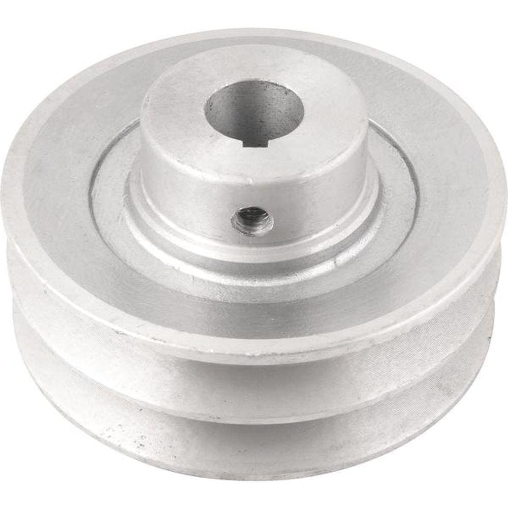Polia Alumínio 2 Canais Perfil A 100mm com Furo 3/4” Vonder