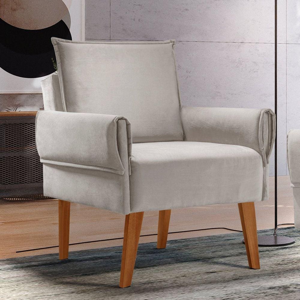 Poltrona para Sala de Estar Vintage Jolie/Prata