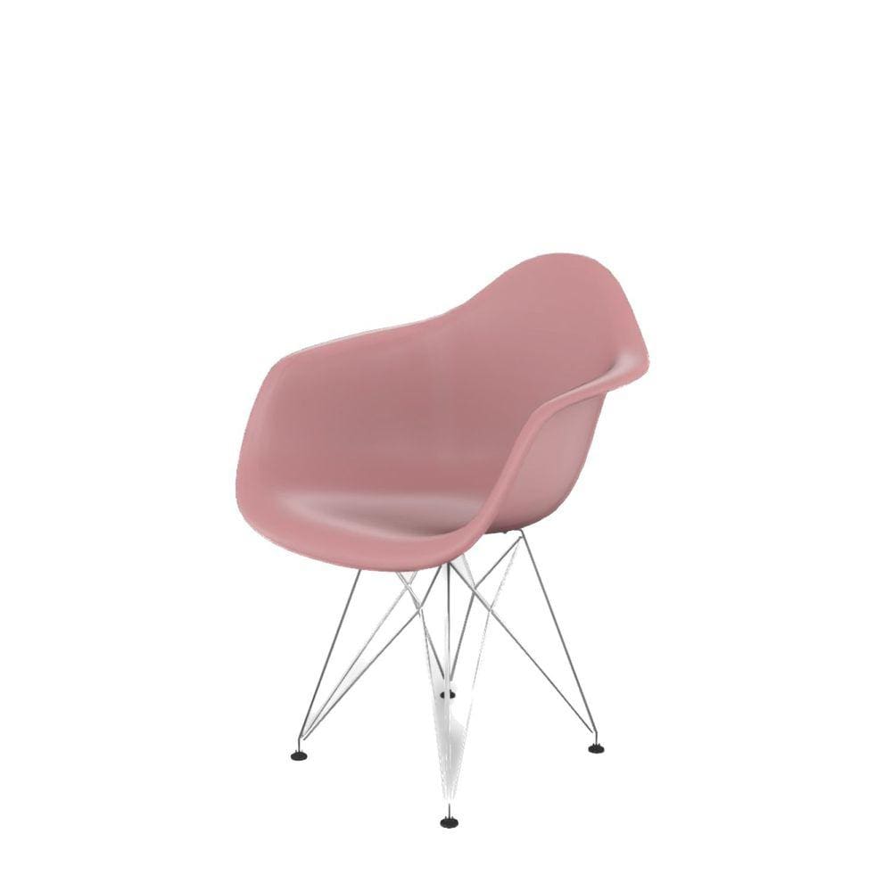 Cadeira para Sala de Jantar Arm Eiffel Rosa