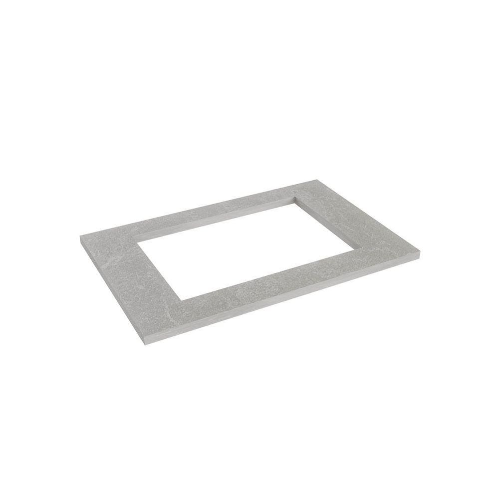 Tampo com Recorte para Cooktop 4 Bocas 80cm a Arizona Cabecasa Madeiramadeira Cinza