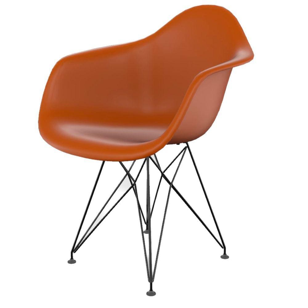 Cadeira para Sala de Jantar Arm Eiffel Tangerina