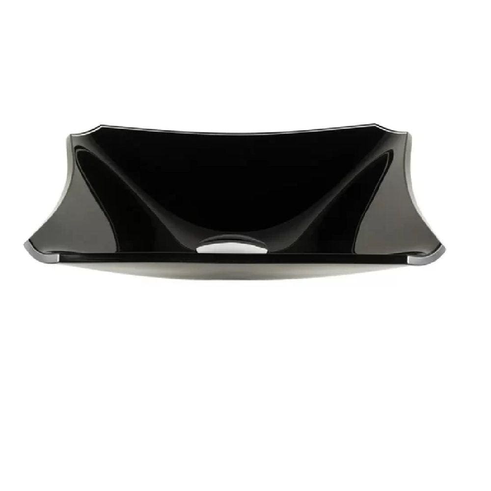 Cuba de Vidro Quadrada Chanfrada 30cm Preto