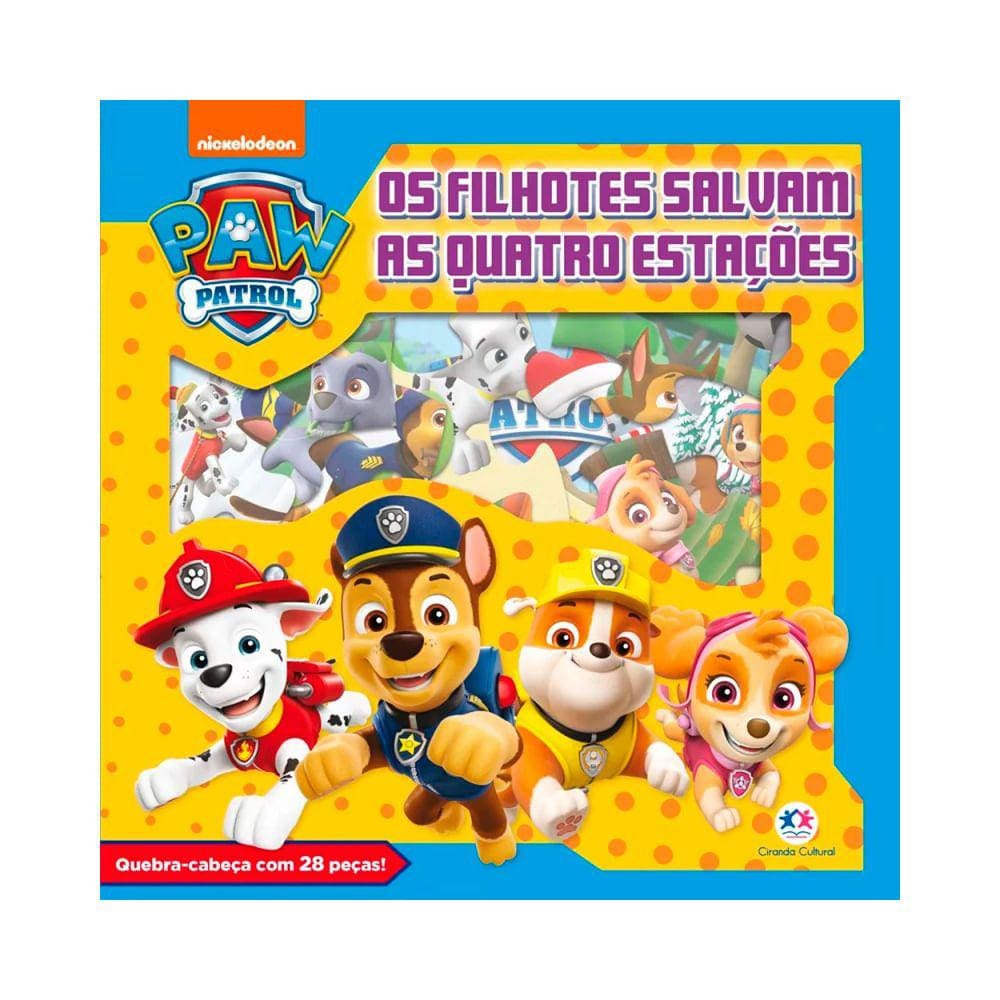 Livro Quebra Cabeças Patrulha Canina Os Filhotes Salvam as Quatro Estações