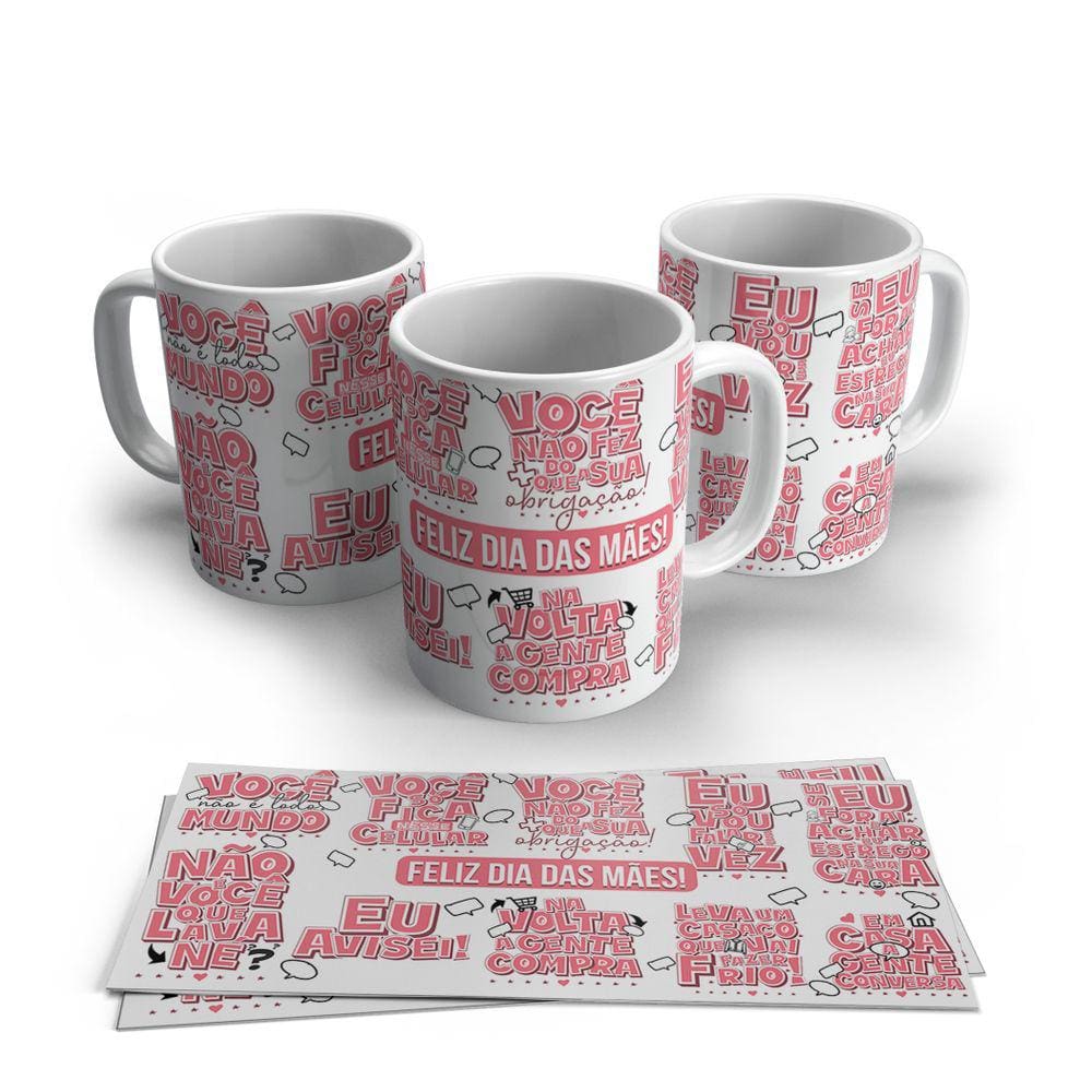Caneca de Porcelana Dia das Mães modelo 03