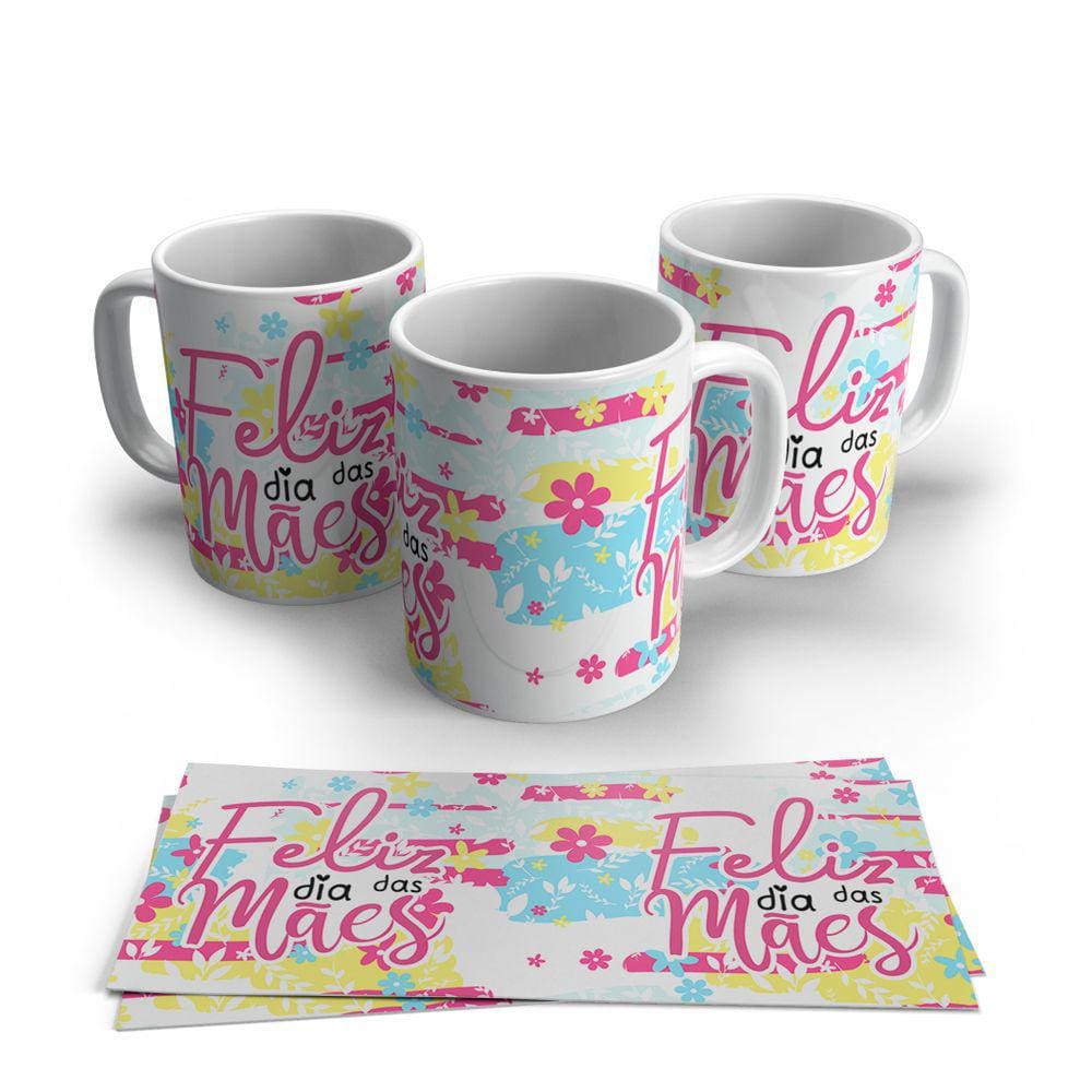 Caneca de Porcelana Dia das Mães modelo 19