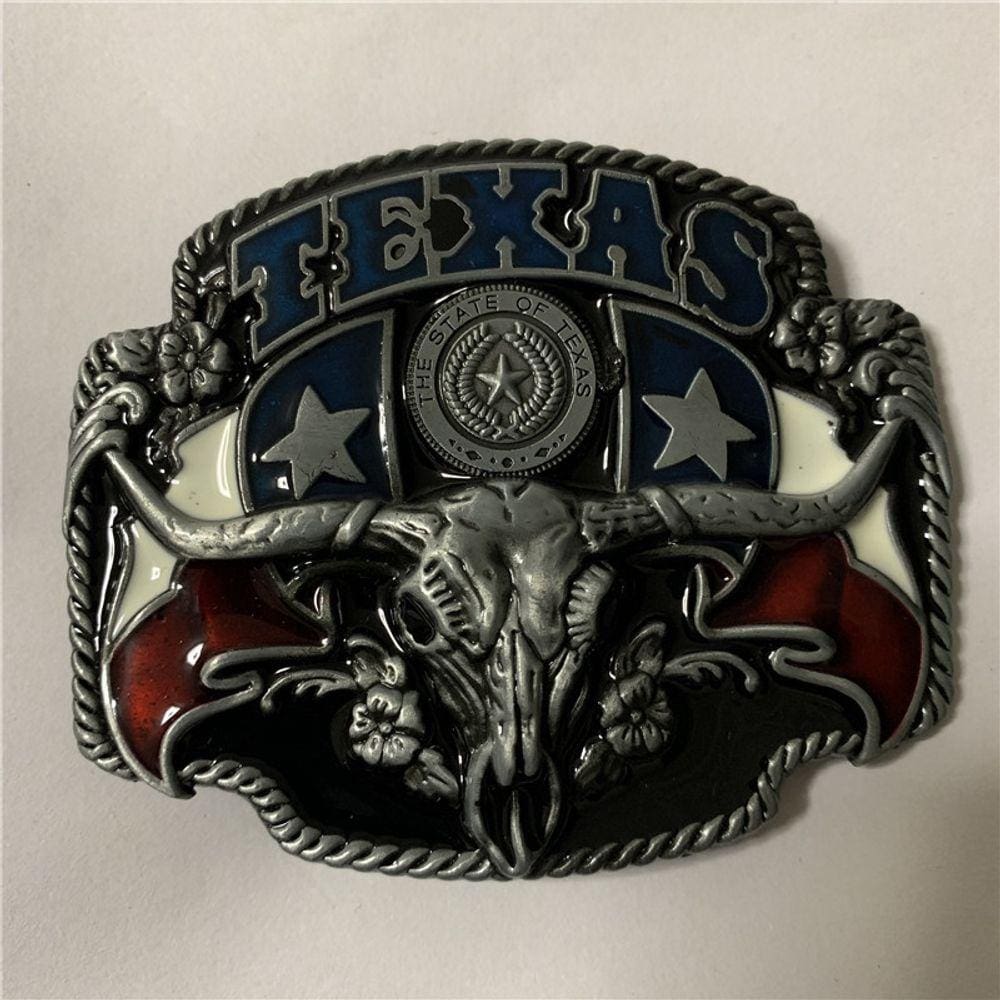 Fivela de cinto Texas Bull Head Western Cowboy Buckles