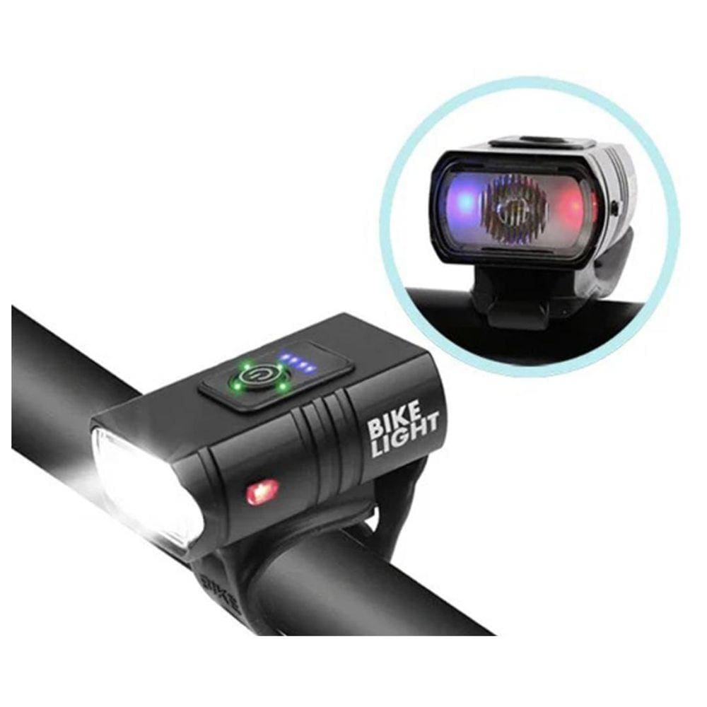 Farol Frontal De Bike 2 Leds Recarregável Usb