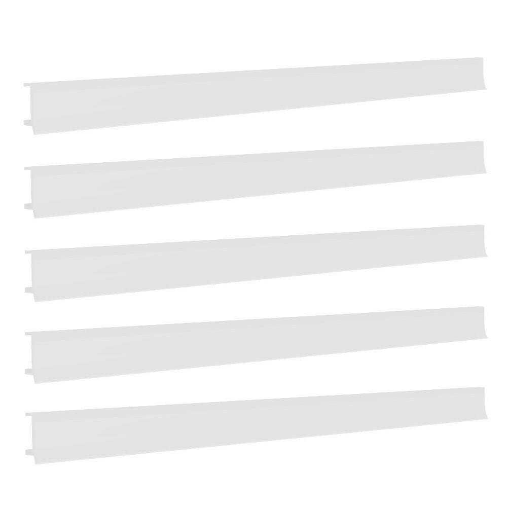 Porta Etiqueta Bandeja Gondola Fit 90 Cm Branco Kit Com 150