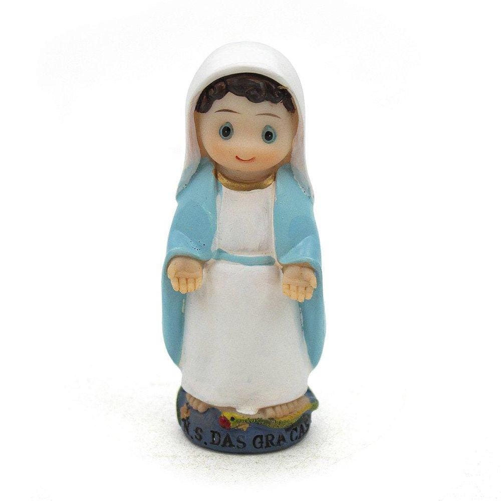 Imagem Nossa Senhora Das Graças Infantil Importada Resina 8