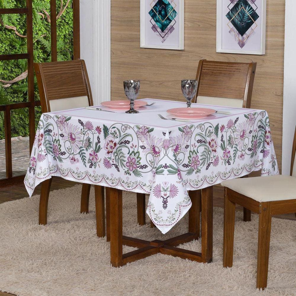 Toalha De Mesa Para 4 Lugares 1,50X1,50 Decorativa