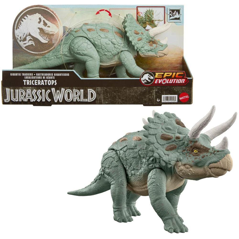 Dinossauro - Jurassic World - Rastreadores Gigantes - Triceratops MATTEL