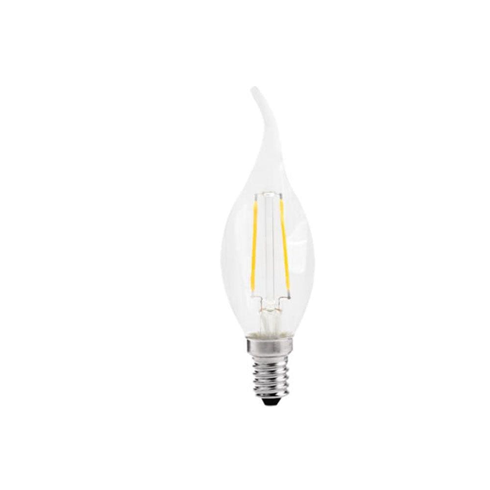 Lâmpada Vela Bico Torto Transparente 2w E14 220V Decoração