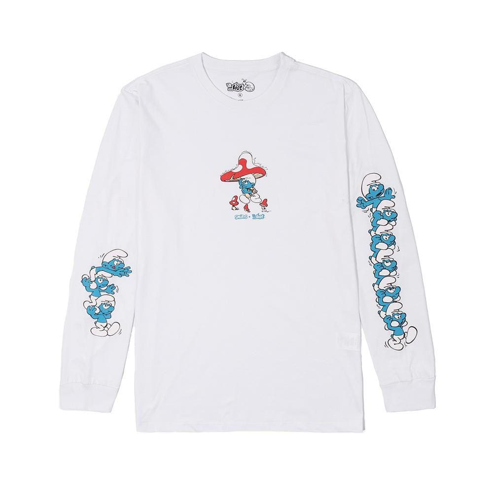 Camiseta Lost Manga Longa Smurfs WT24 Masculina Branco