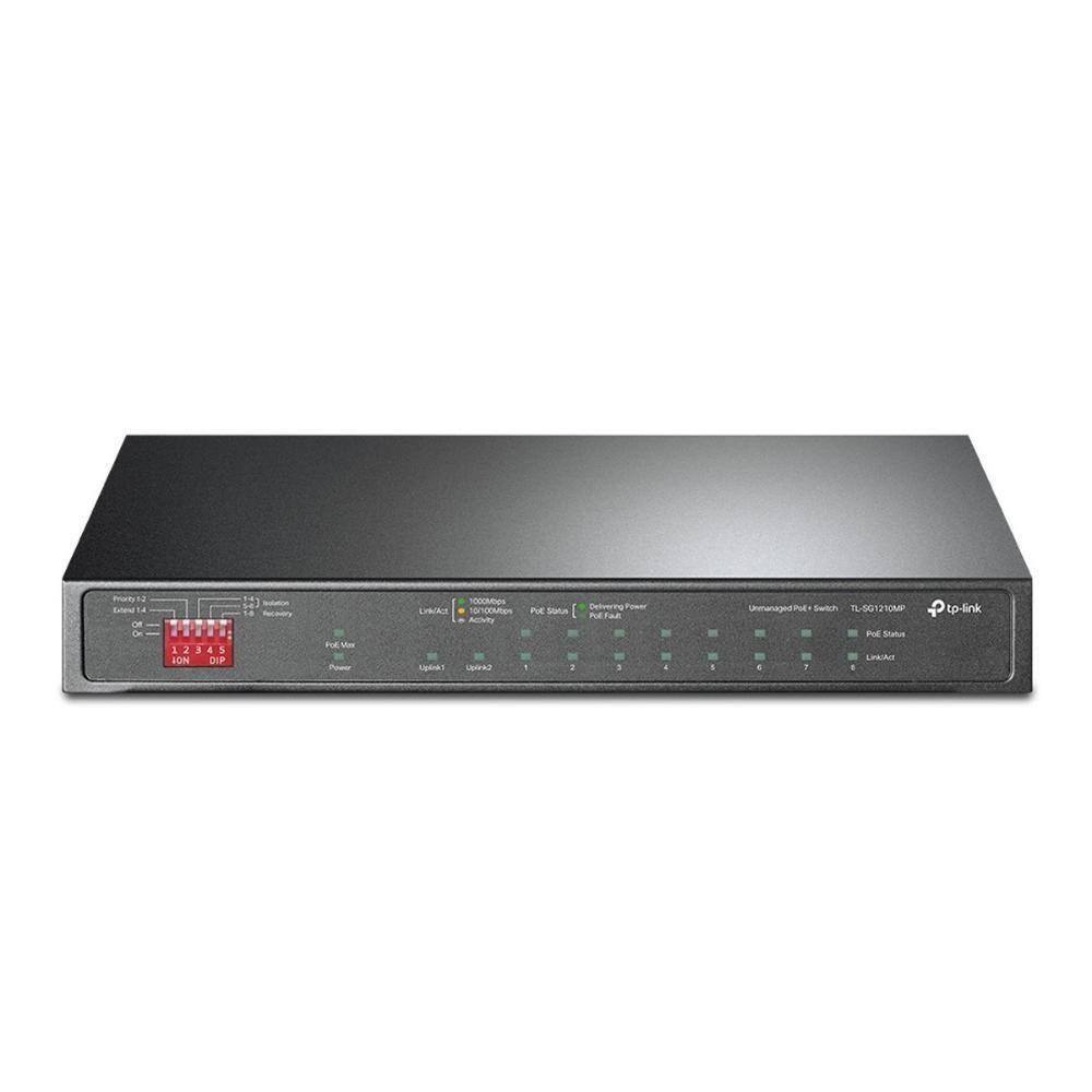Switch Gigabit Profissional 10/100/1000 C/ 10 Portas (Sendo 8 Poe) Tl-Sg1210Mp Smb