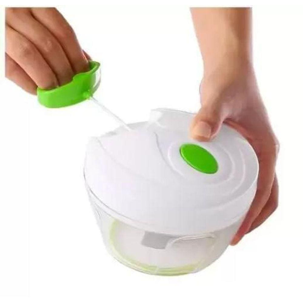 Mini Triturador Moedor De Alho E Cebola Manual 500Ml