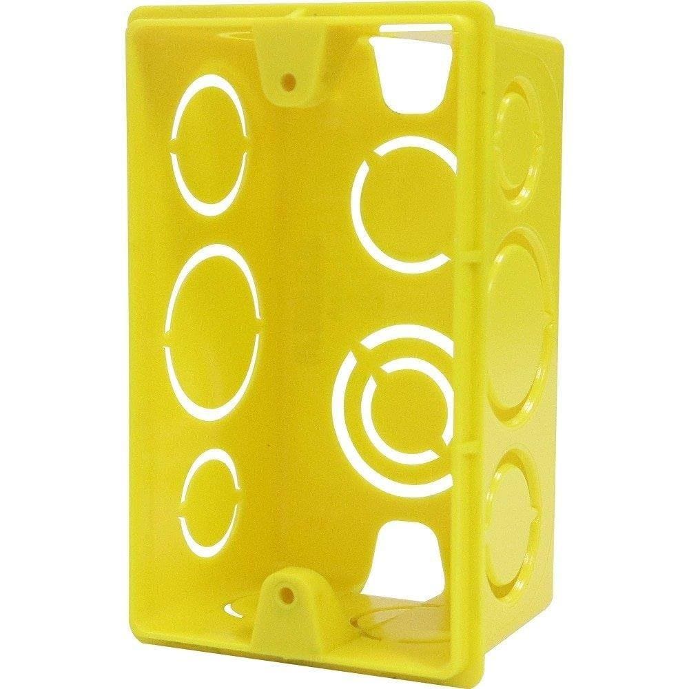 Caixa De Luz Amarela 4X2 Pvc Anti-Chamas Amarela 24X1