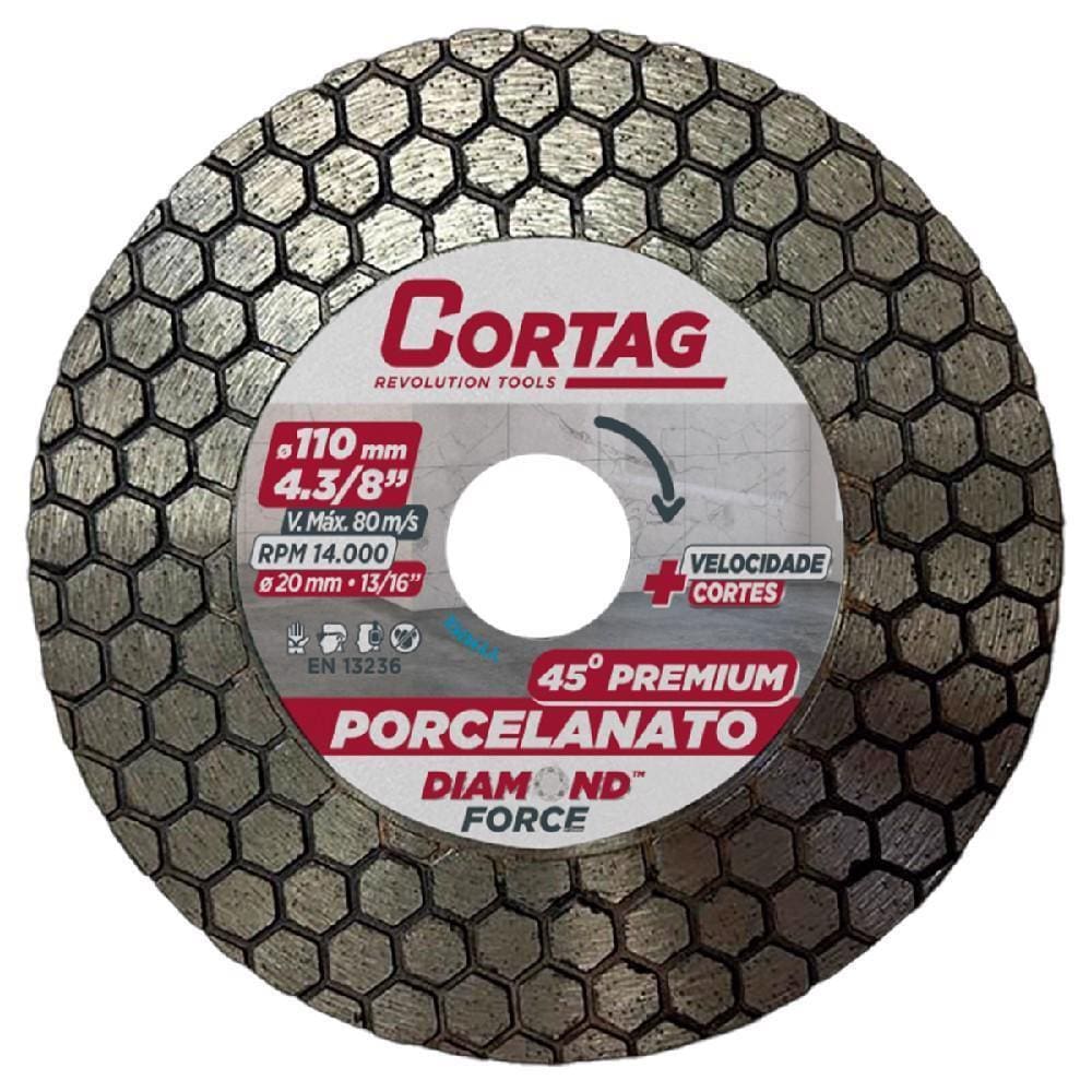 Disco Diamantado Para Chanfro 45 Premium 110Mm 62794 Cortag