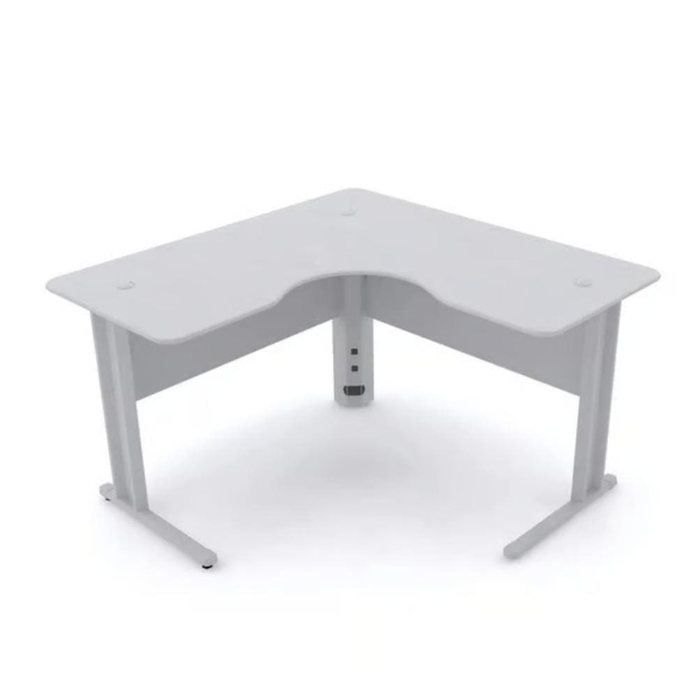 Estação De Trabalho Maxxi 130X130 Sem Gaveta Cinza - Pandin