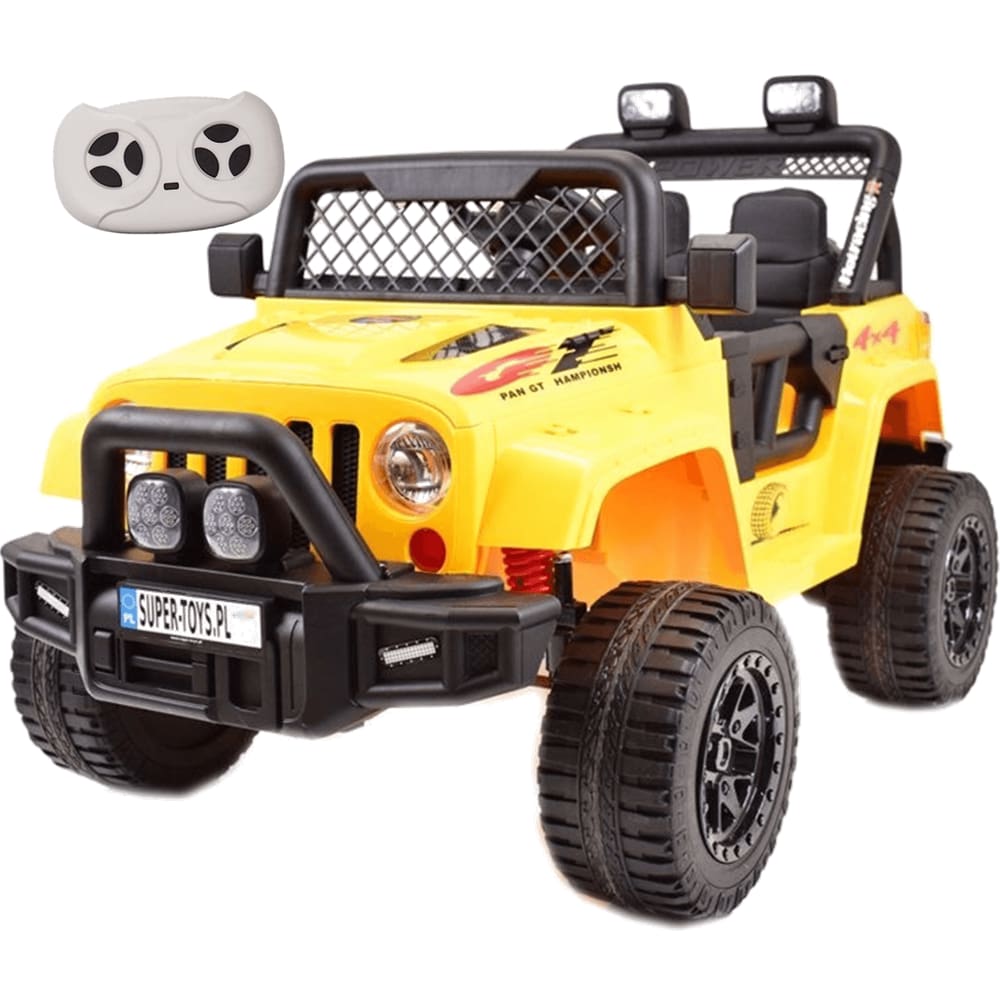 Carro Eletrico Shiny Toys Jipe Off Road 12V Amarelo Controle