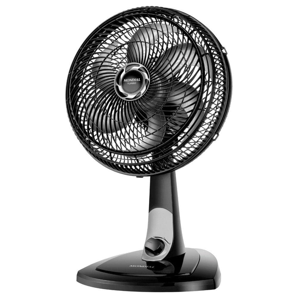 Ventilador de Mesa 30cm Turbo 60w 127v Vt-30-nb Mondial Preto/Prata