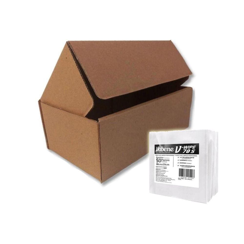 Pano V Wipe 70S 30X29Cm Branco Pac 50 Kit 12