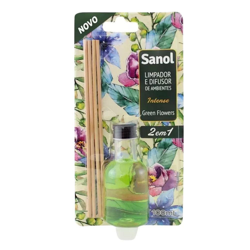 Difusor Perfumado de Varetas e Limpador de Superficie 2 em 1 Sanol