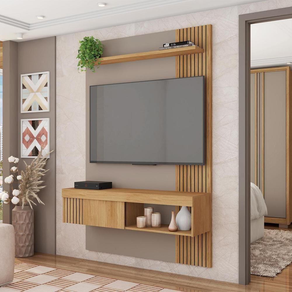 Painel Para Tv Até 45 Polegadas Moon Marrom Caemmun