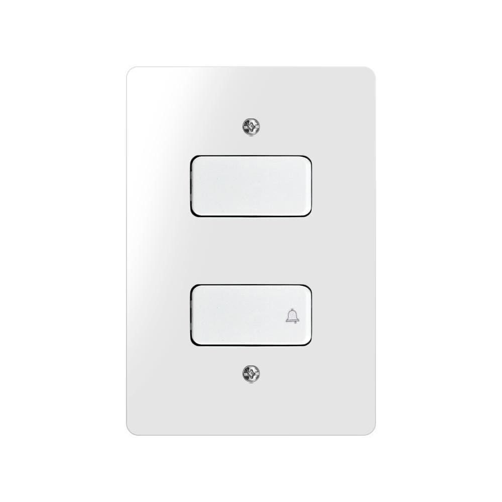 Campainha Pulsador + Interruptor Simples 6A 250V 4X2 Renova