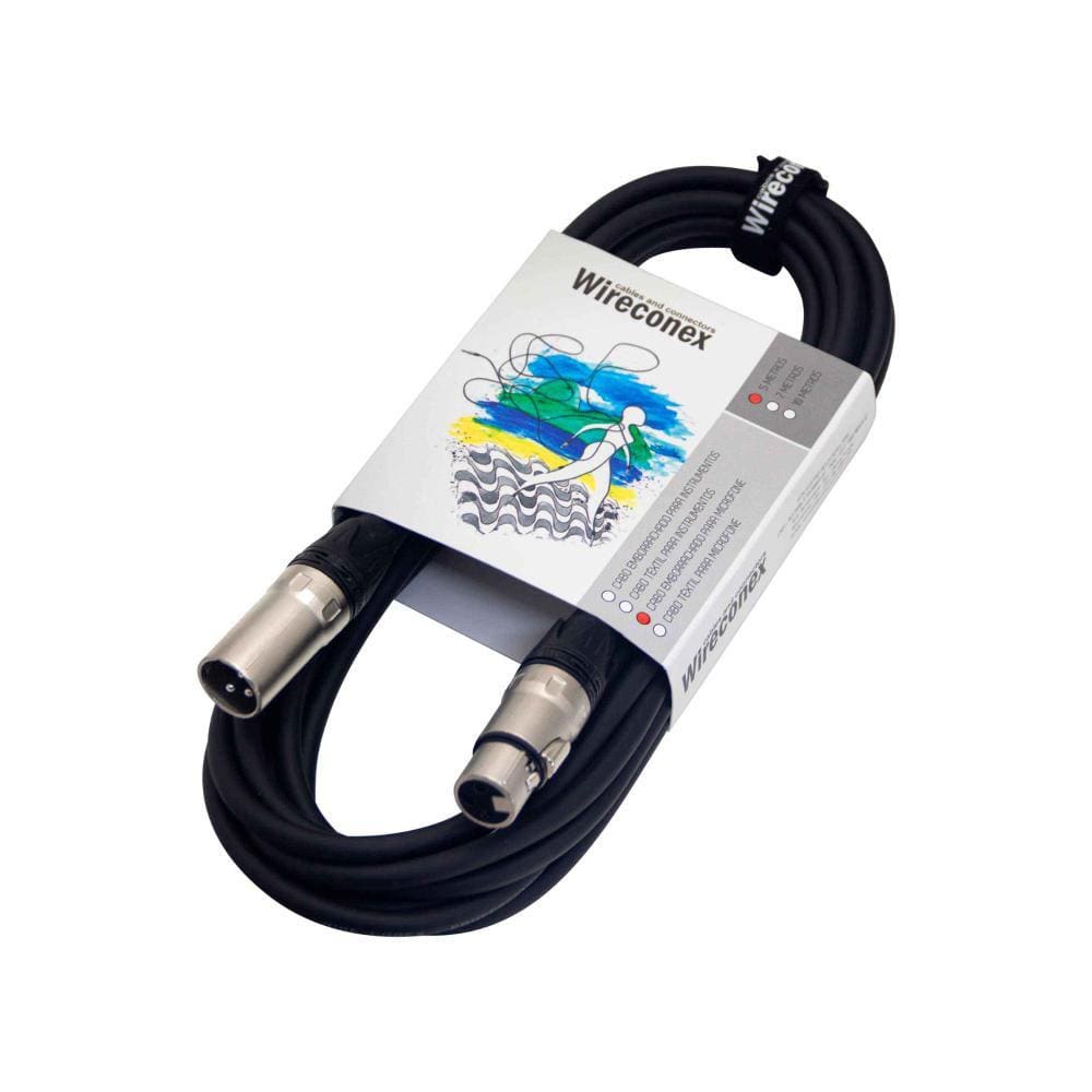 Cabo Para Microfone Emborrachado Xlr Xlr 7 Metros Mpbe-7 Wireconex [F108]