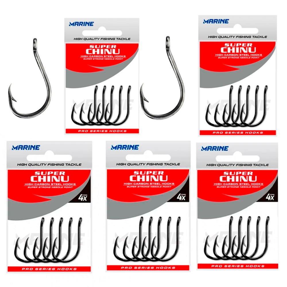Kit Anzol Marine Sports Super Chinu Reforçado Nº1 / 3 / 6 / 8 / 10 - 210 Unidades
