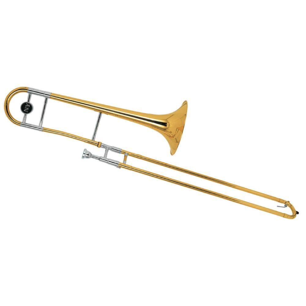 Trombone De Vara Tb 200v Laqueado Dourado Com Case New York [F097]