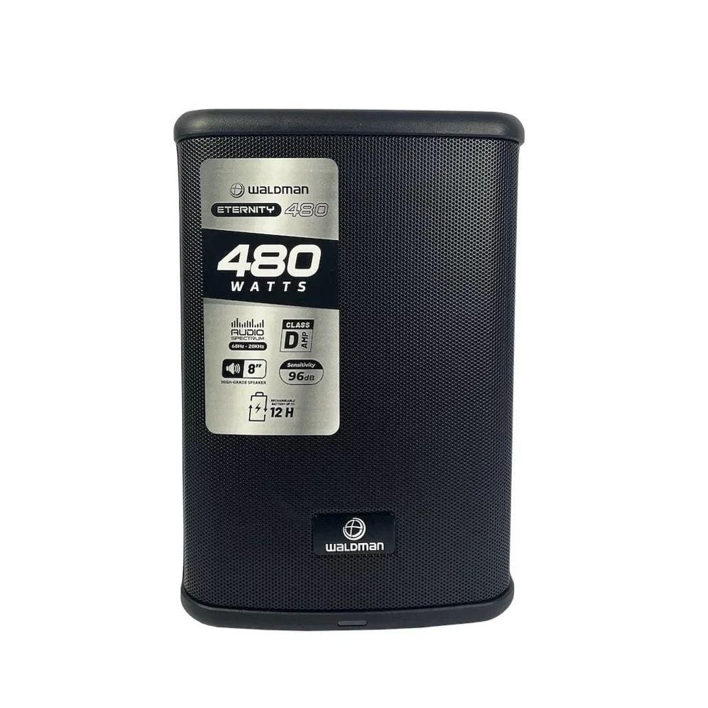 Caixa Ativa Waldman ET-480 8 Pol Portátil C/Bateria Bluetooth 110v/220v