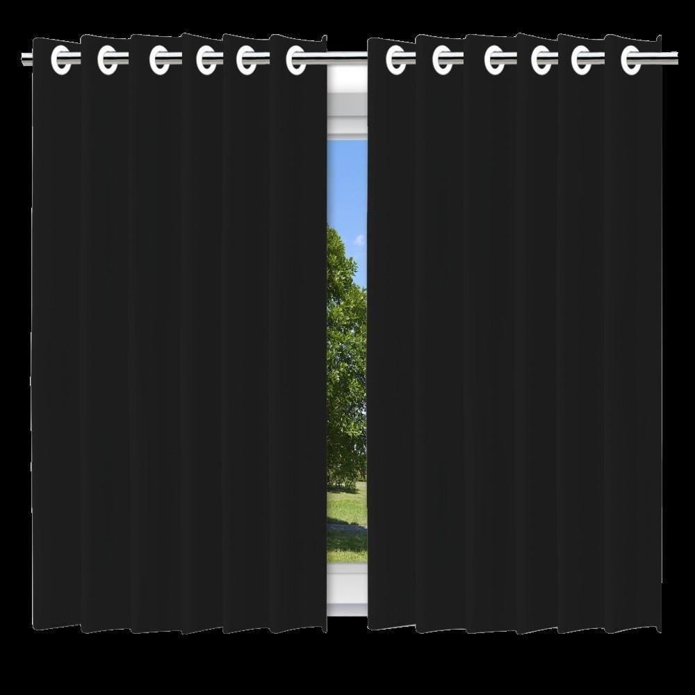 Cortina Blackout Preto Com Ilhos - 280X280Cm