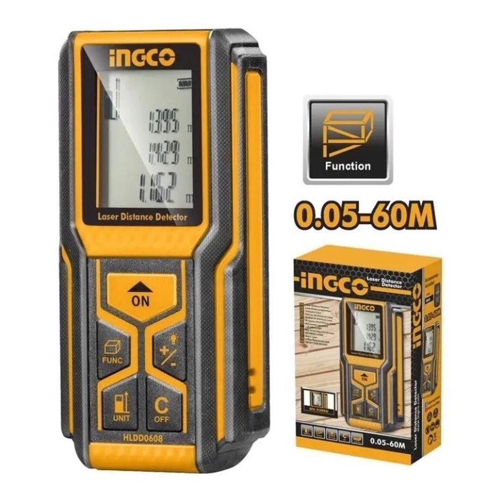 Trena À Laser Precisão Ingco 60 Metros Área Volume